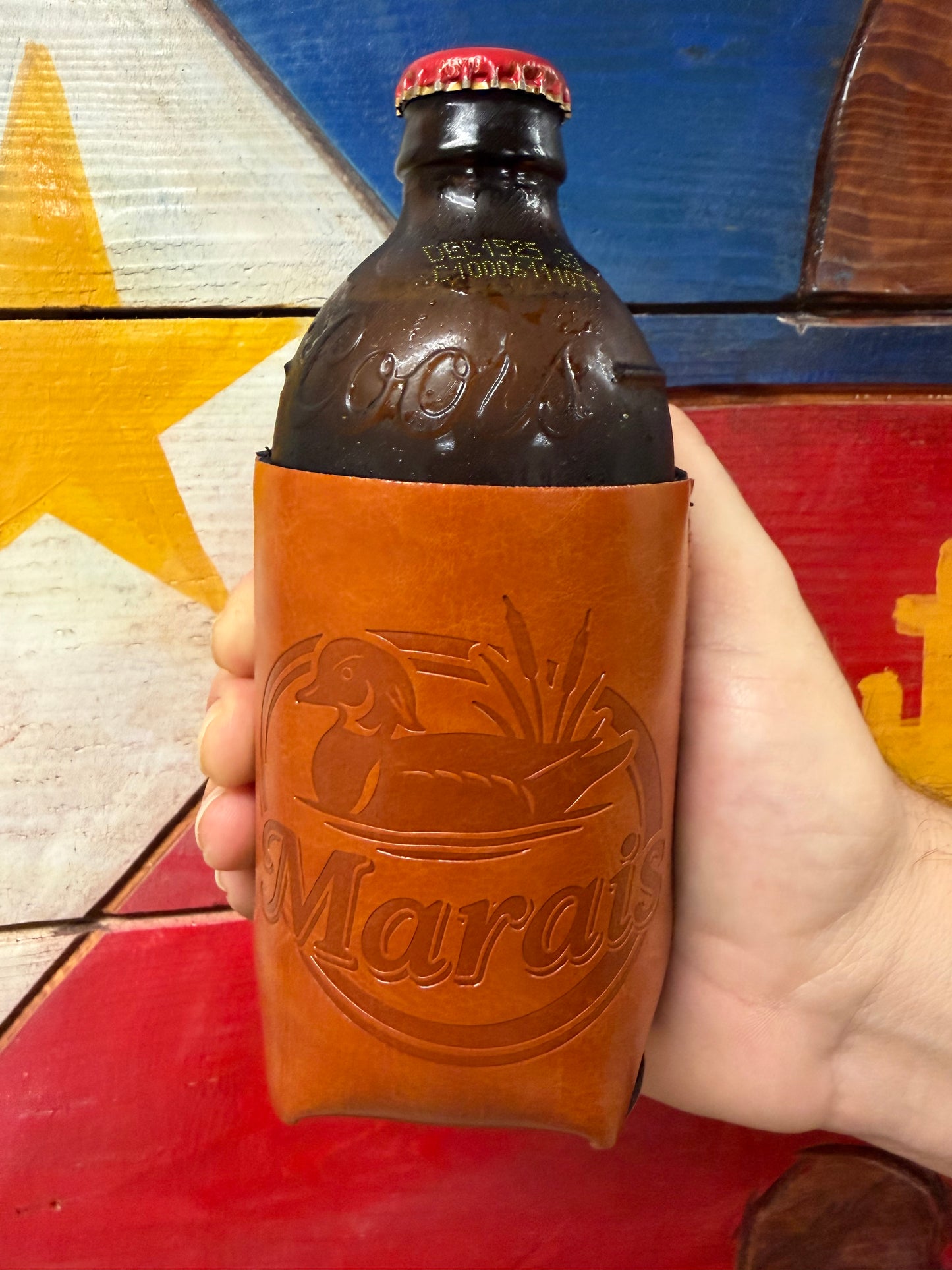 Marais Leather Koozie (Wood Duck)