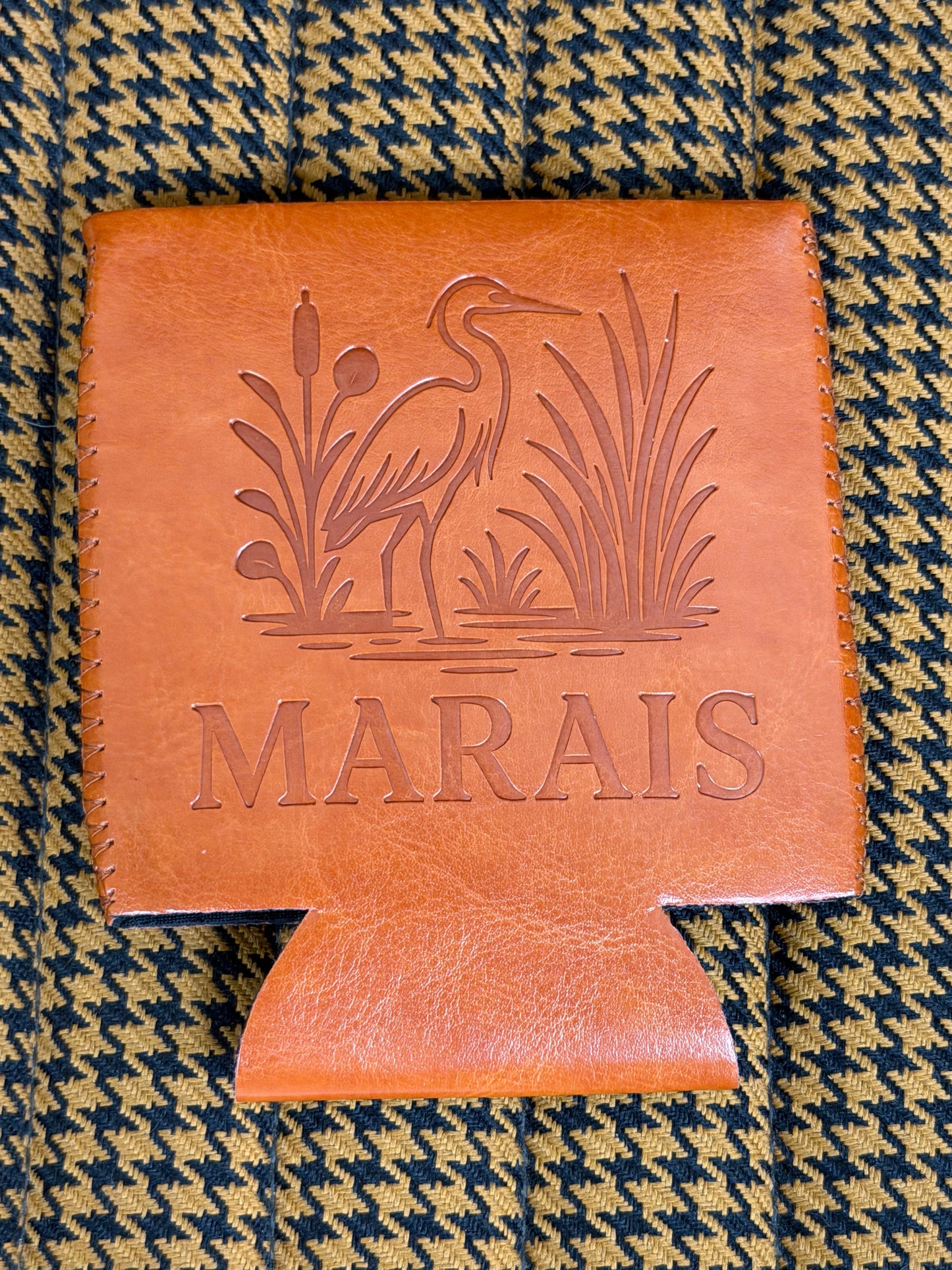 Marais Leather Koozie (Heron)
