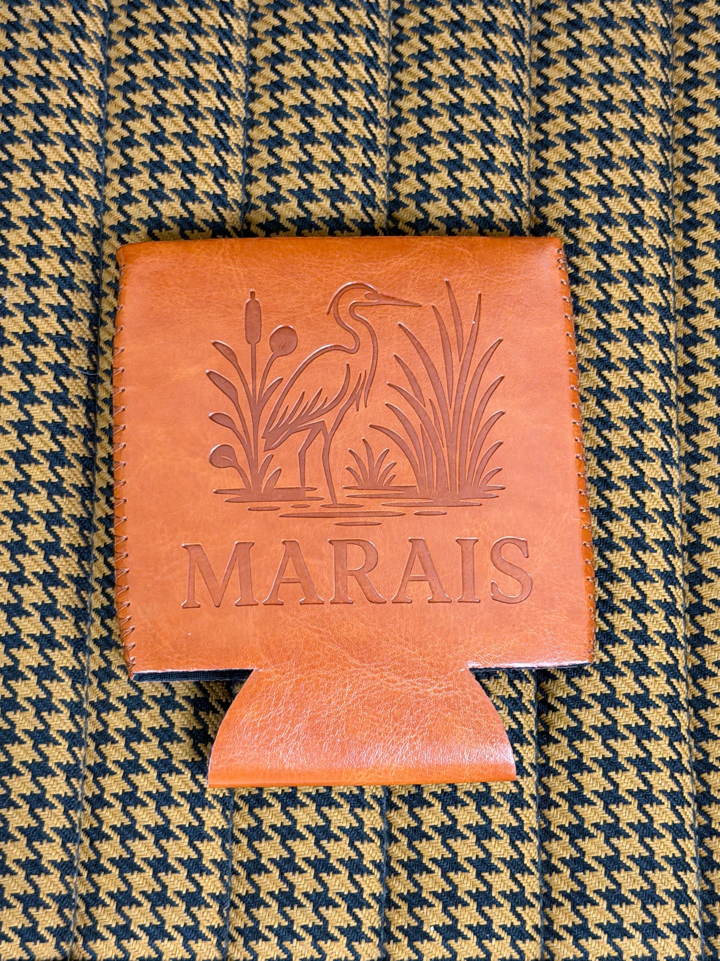 Marais Leather Koozie (Heron)